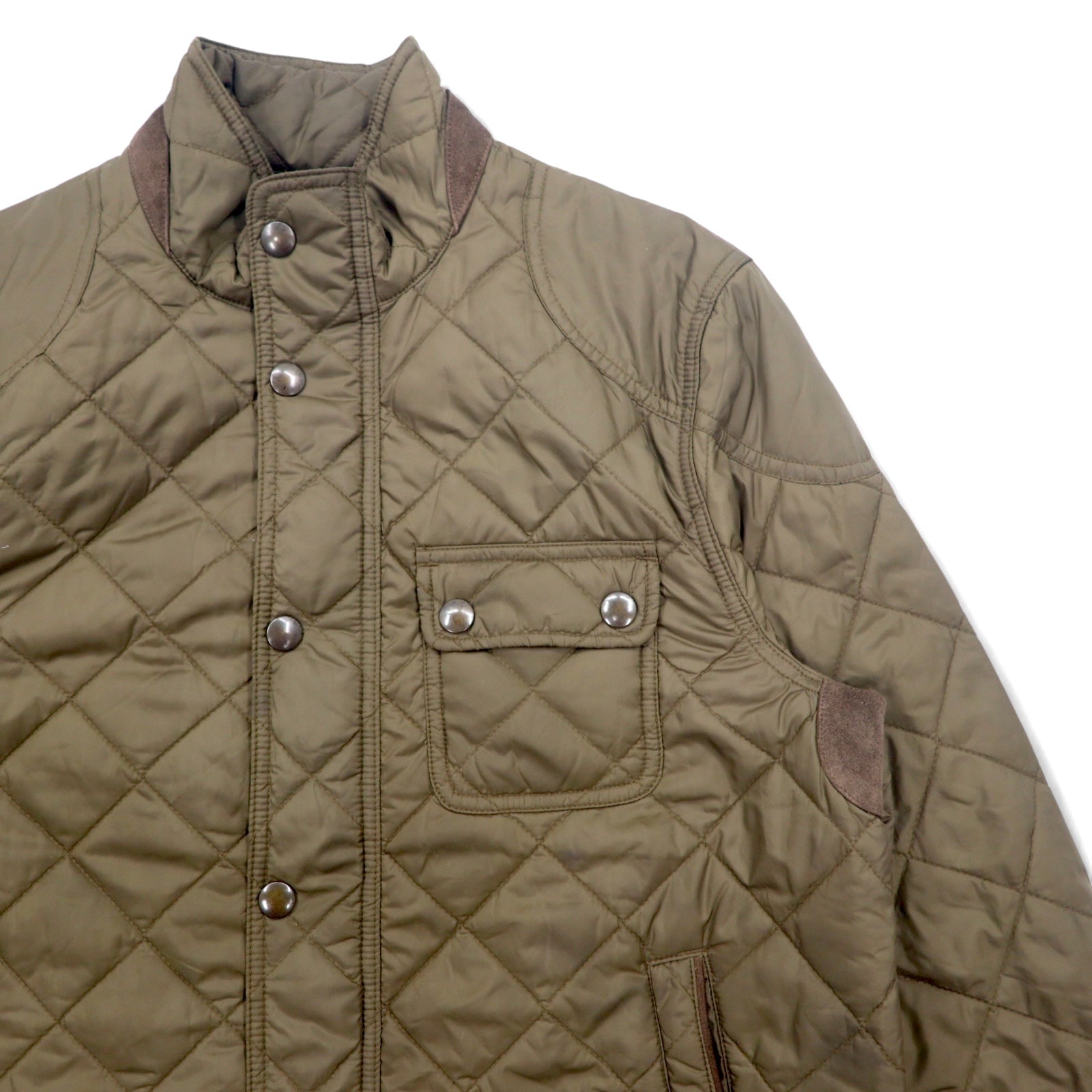 RALPH LAUREN anni '90 Giacca trapuntata XL Cachi Poliestere