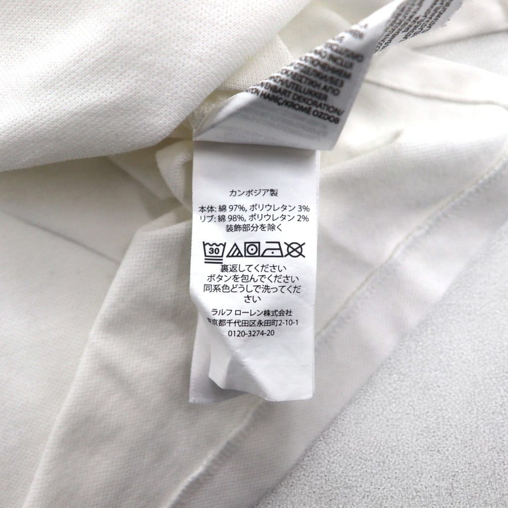 POLO RALPH LAUREN Polo con profili a costine XL, bianco, cotone piqué, ricamo small pony