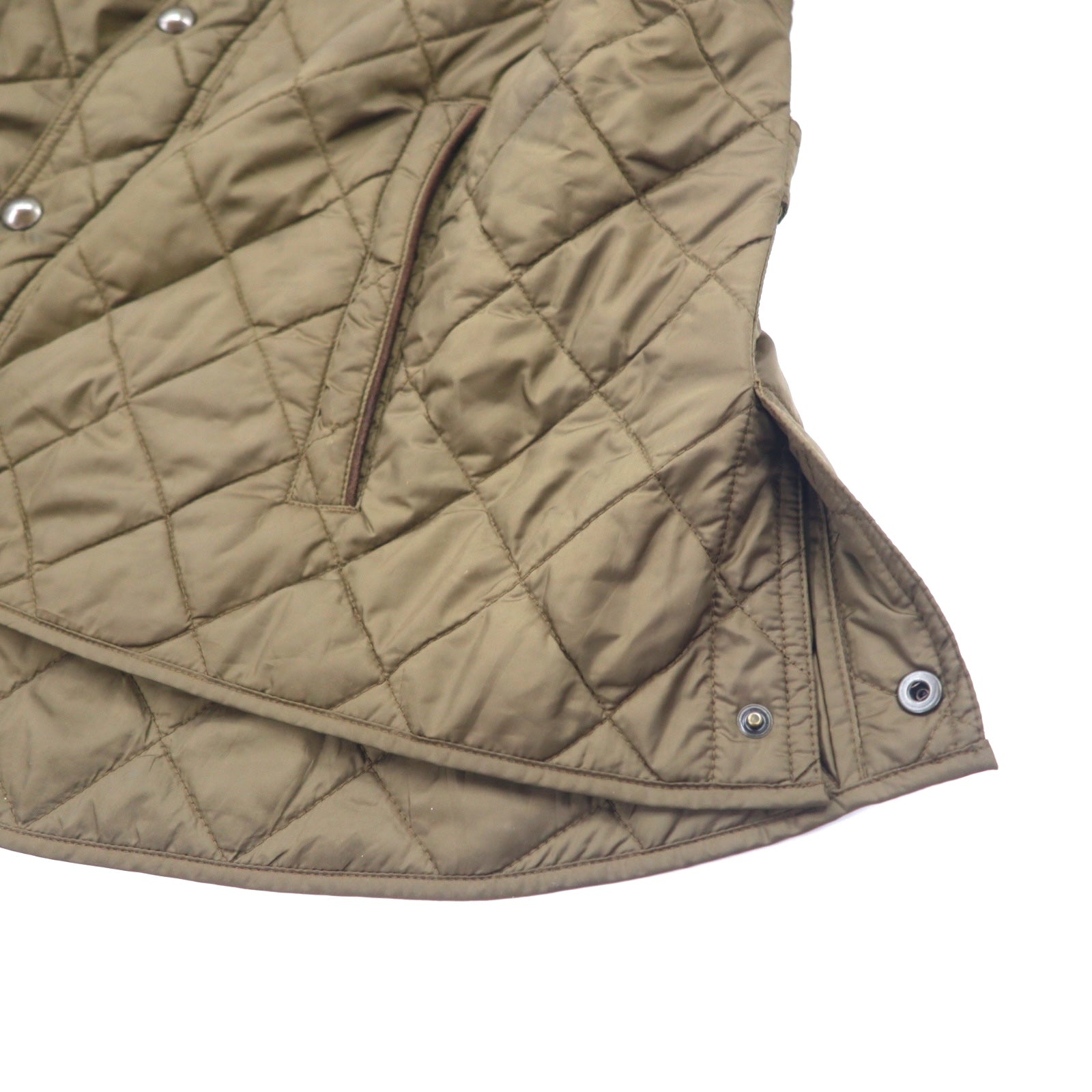 RALPH LAUREN anni '90 Giacca trapuntata XL Cachi Poliestere