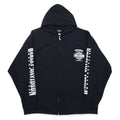 Felpa con cappuccio full zip HARLEY DAVIDSON, taglia grande 3XL, nera, cotone, logo posteriore, teschio