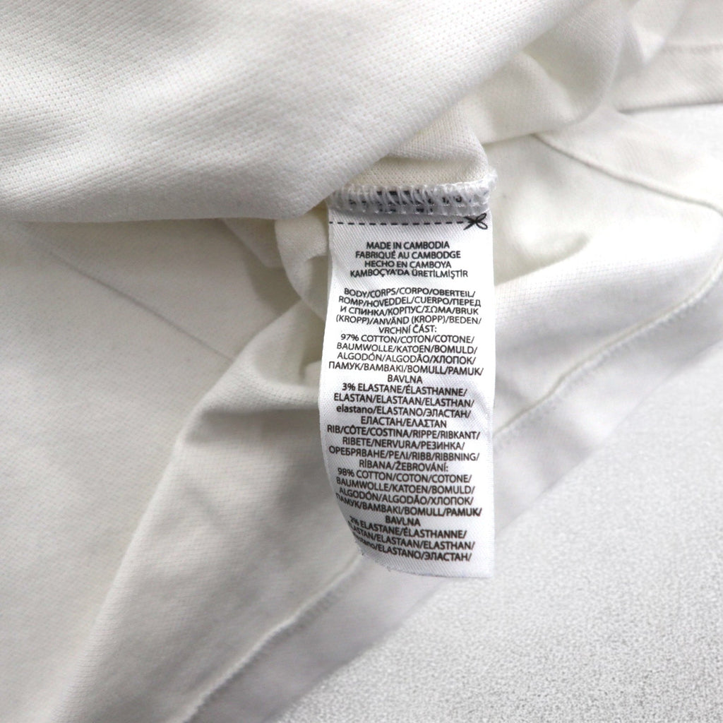 POLO RALPH LAUREN Polo con profili a costine XL, bianco, cotone piqué, ricamo small pony