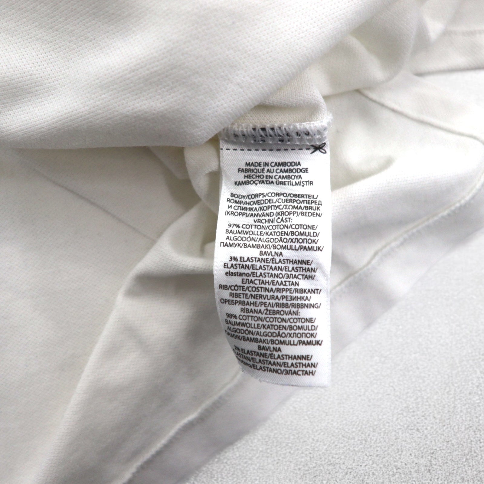 POLO RALPH LAUREN Polo con profili a costine XL, bianco, cotone piqué, ricamo small pony