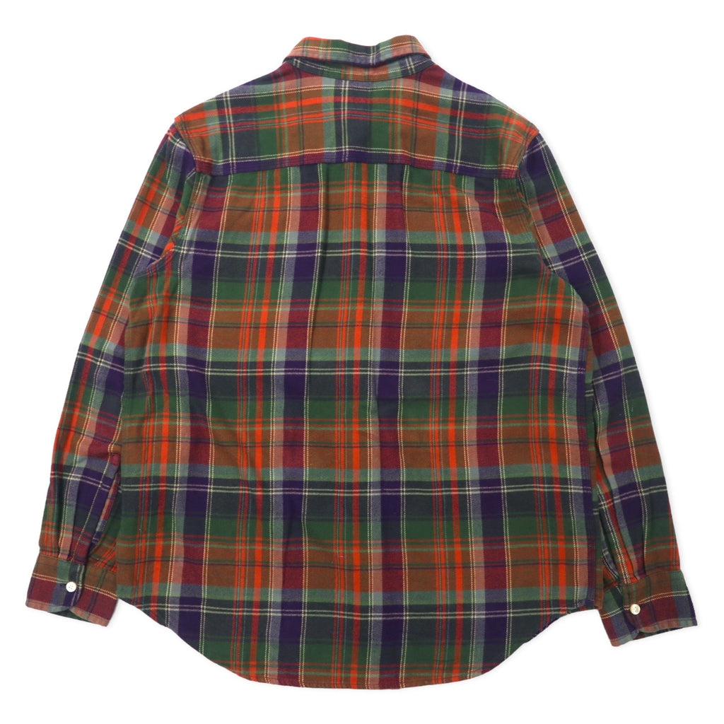 POLO RALPH LAUREN Camicia in flanella a taglio boyfriend L Cotone a quadri marrone