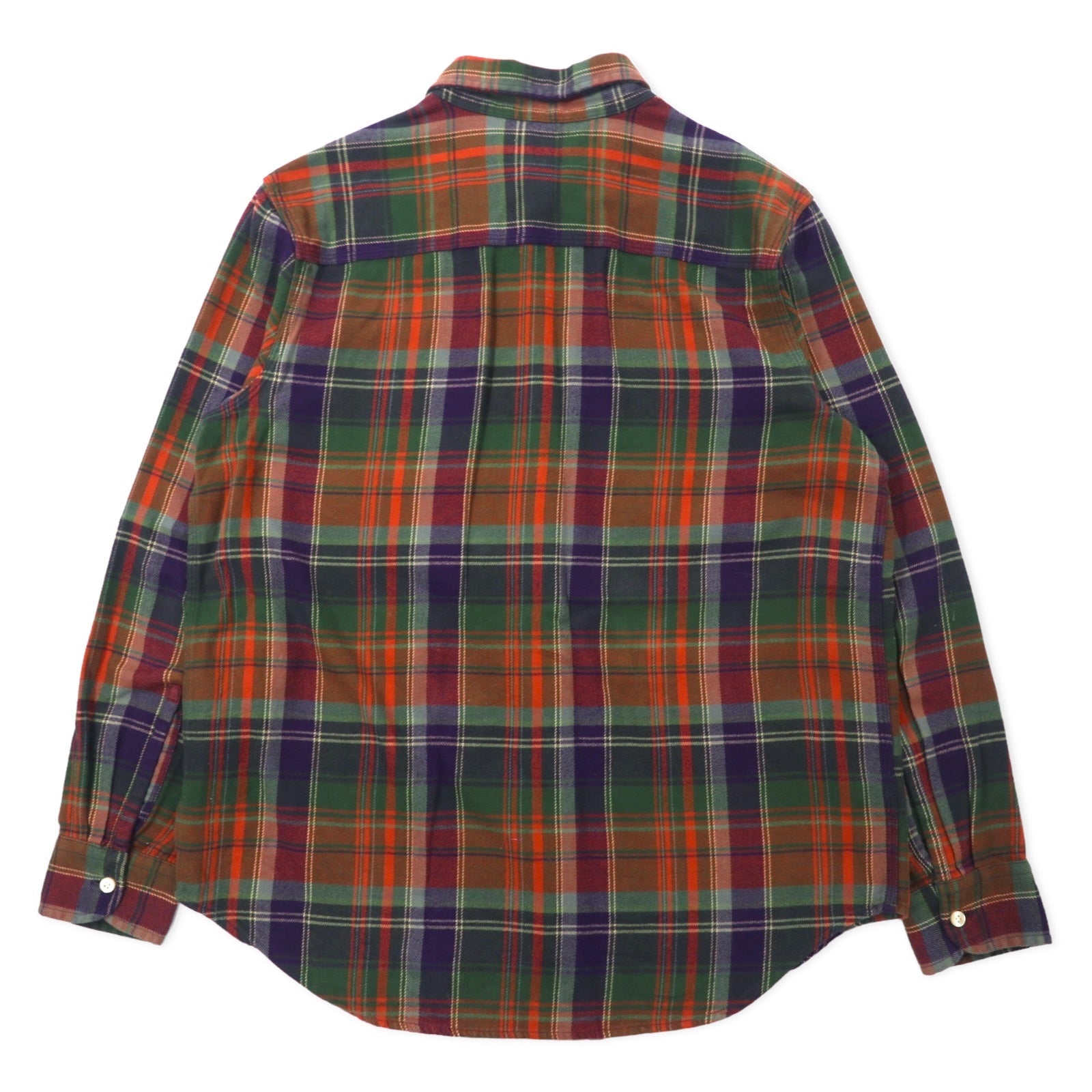 POLO RALPH LAUREN Camicia in flanella a taglio boyfriend L Cotone a quadri marrone