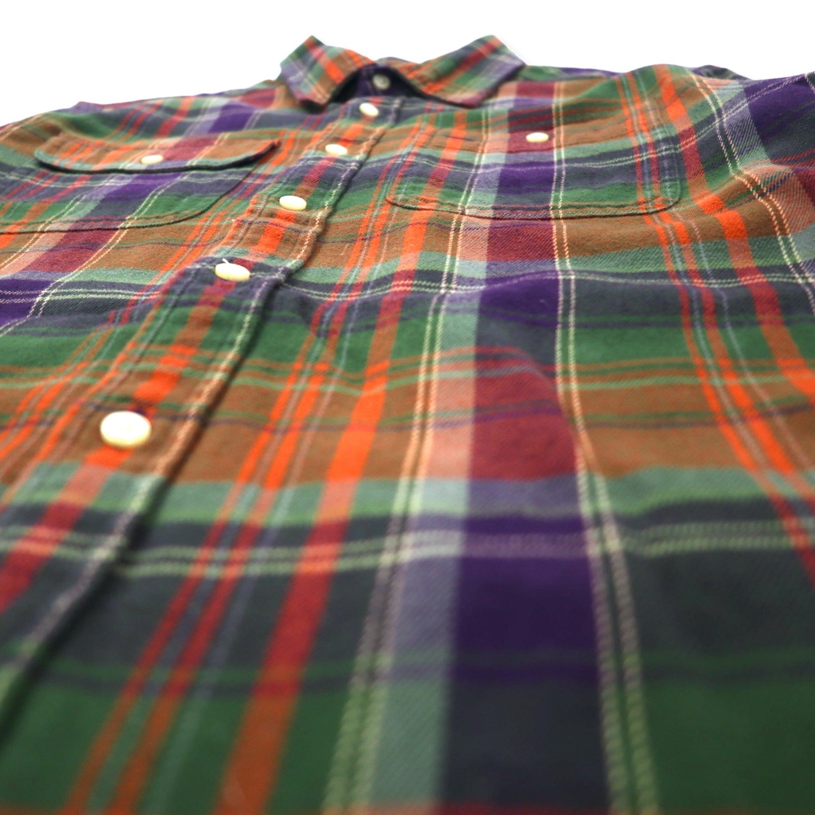 POLO RALPH LAUREN Camicia in flanella a taglio boyfriend L Cotone a quadri marrone
