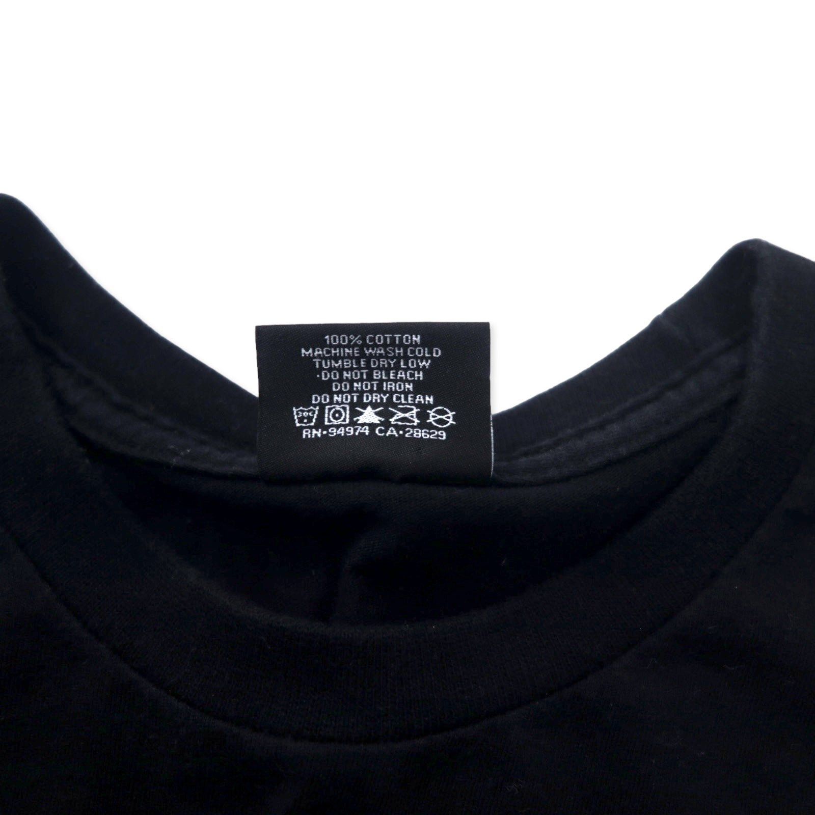 Stussy T-shirt maniche lunghe, taglia M, colore nero, in cotone, con logo ricamato, made in Messico