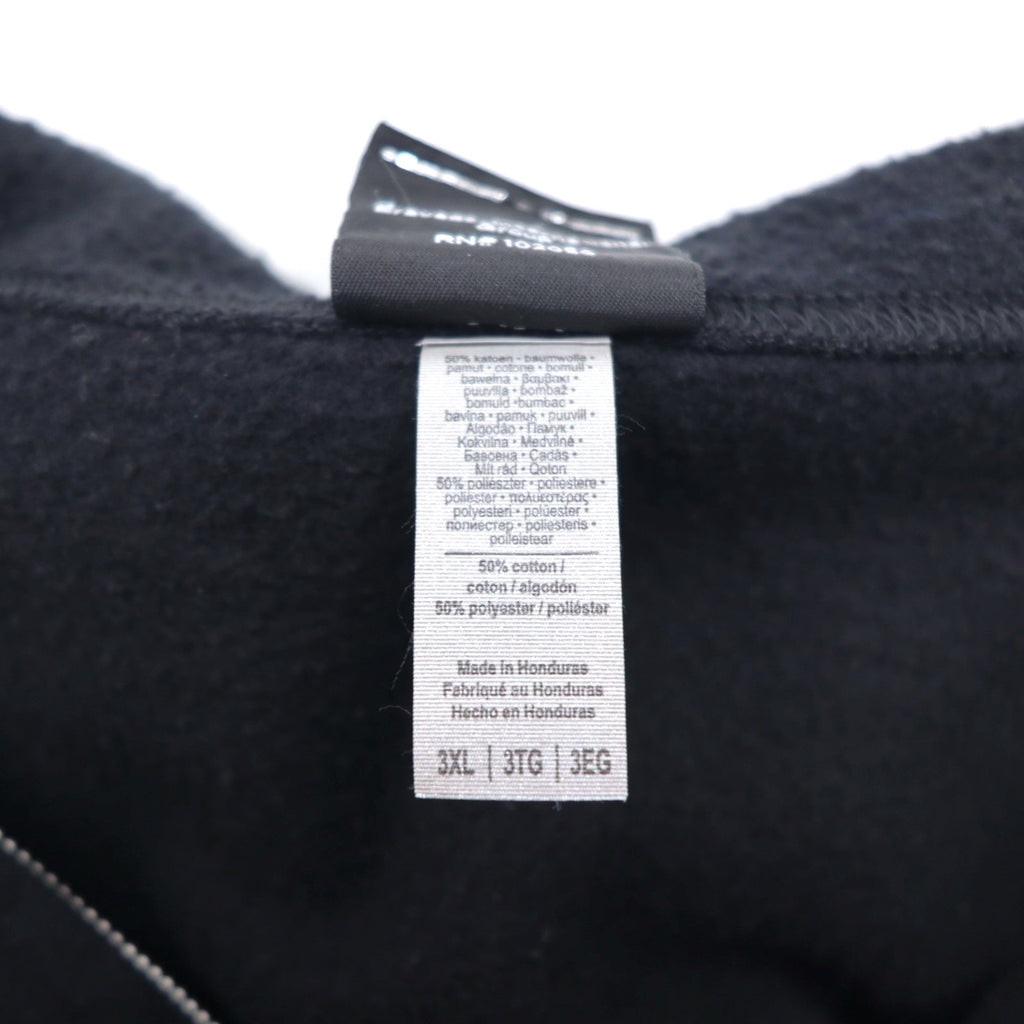 Felpa con cappuccio full zip HARLEY DAVIDSON, taglia grande 3XL, nera, cotone, logo posteriore, teschio