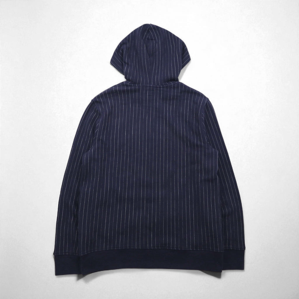 Levi's ウォバッシュ プルオーバー パーカー L ネイビー ストライプ フロントポケット 56808-0018