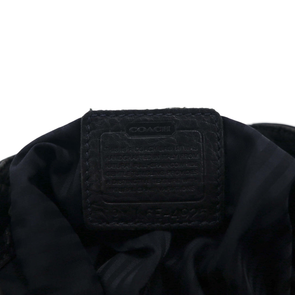 COACH イタリア製 オールドコーチ ペプルドレザー 巾着 リュックサック バックパック 牛革 L6E-4925 シボ革