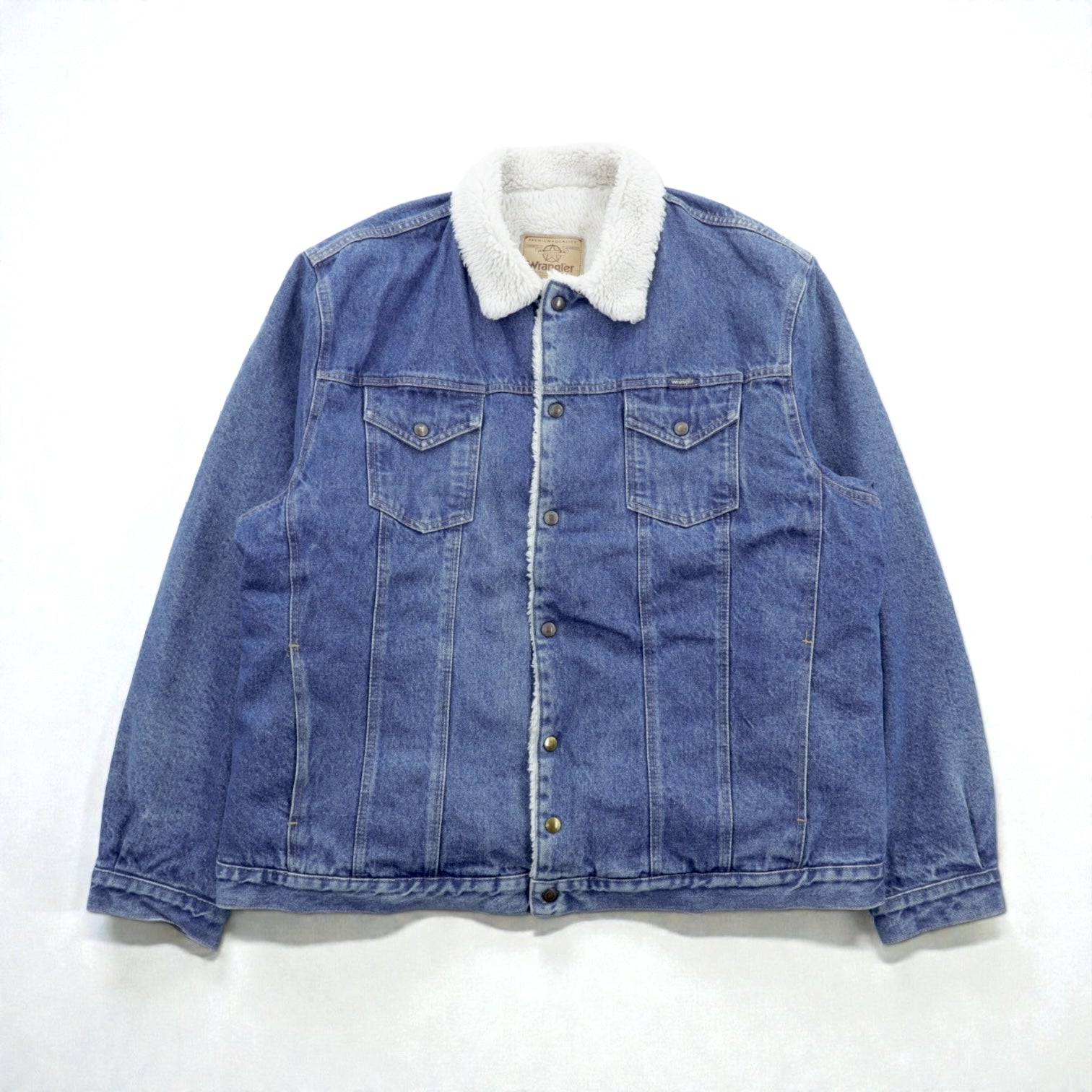Wrangler ランチコート 裏ボア デニムジャケット L インディゴ シェルパ