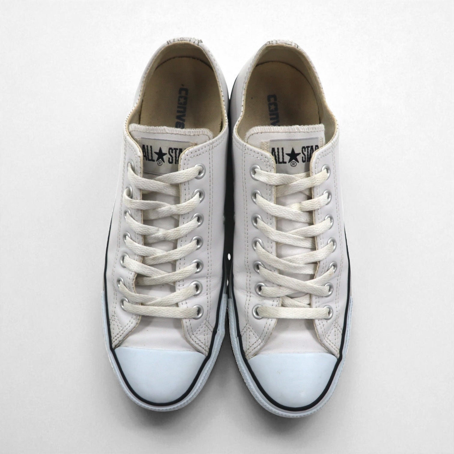 CONVERSE レザー オールスター LEATHER ALL STAR OX ローカットスニーカー 28cm ホワイト 1B905