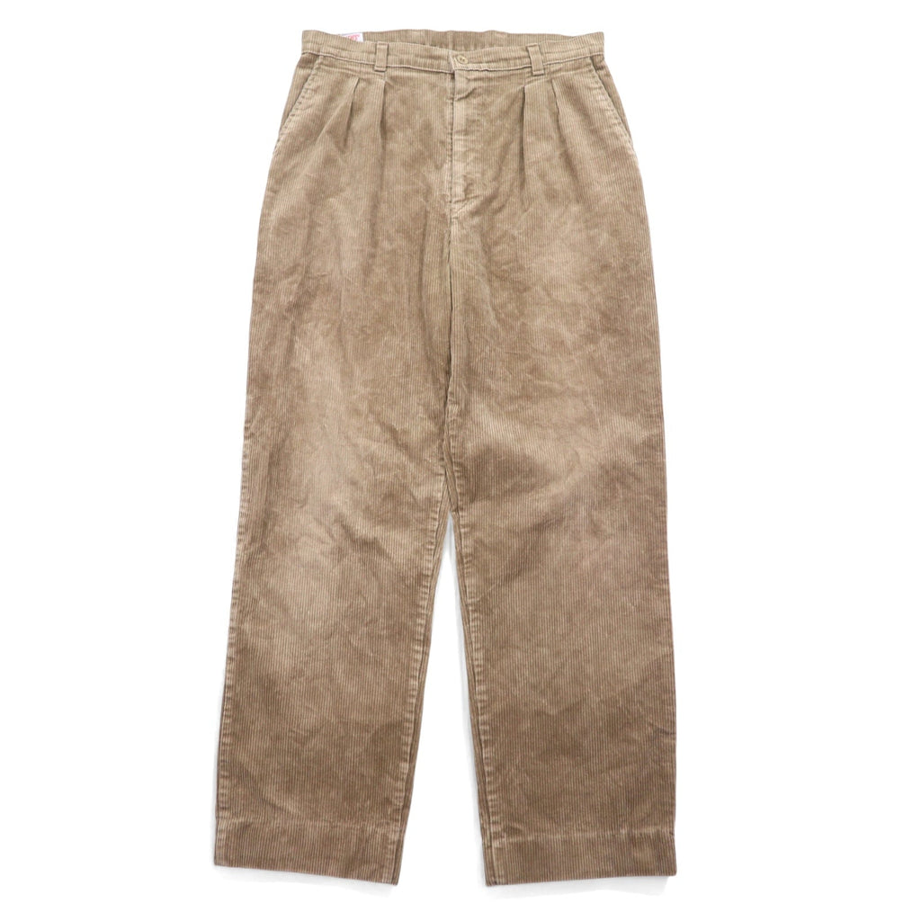 LEVI'S Pantaloni in velluto a coste ampi con pinces anni '90, fabbricati in Gran Bretagna, beige, cotone, PANT FAMILY 299 3484 4584