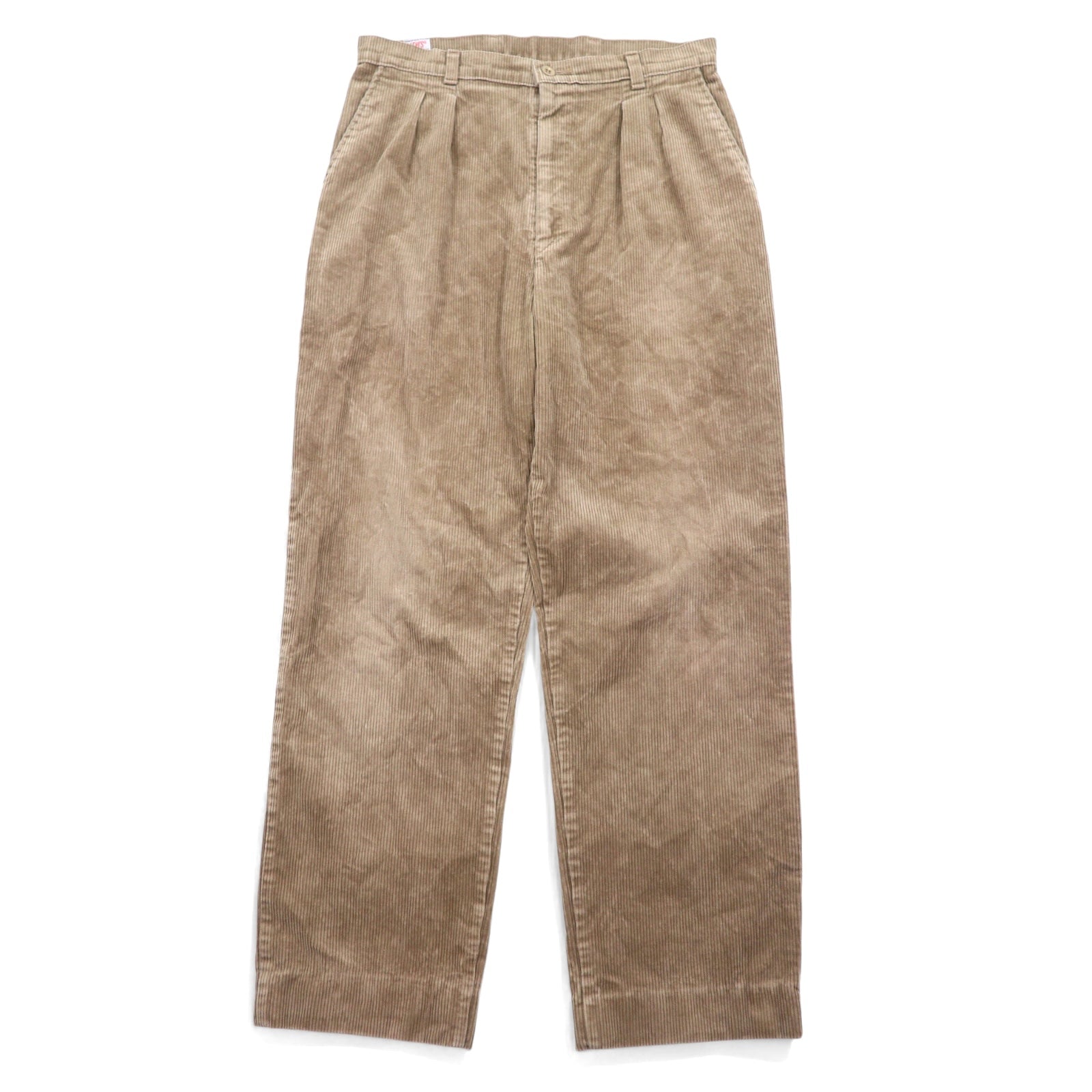 LEVI'S Pantaloni in velluto a coste ampi con pinces anni '90, fabbricati in Gran Bretagna, beige, cotone, PANT FAMILY 299 3484 4584