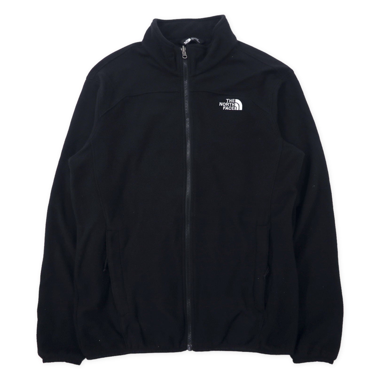 THE NORTH FACE Giacca in pile full-zip L Nera Poliestere Logo ricamato