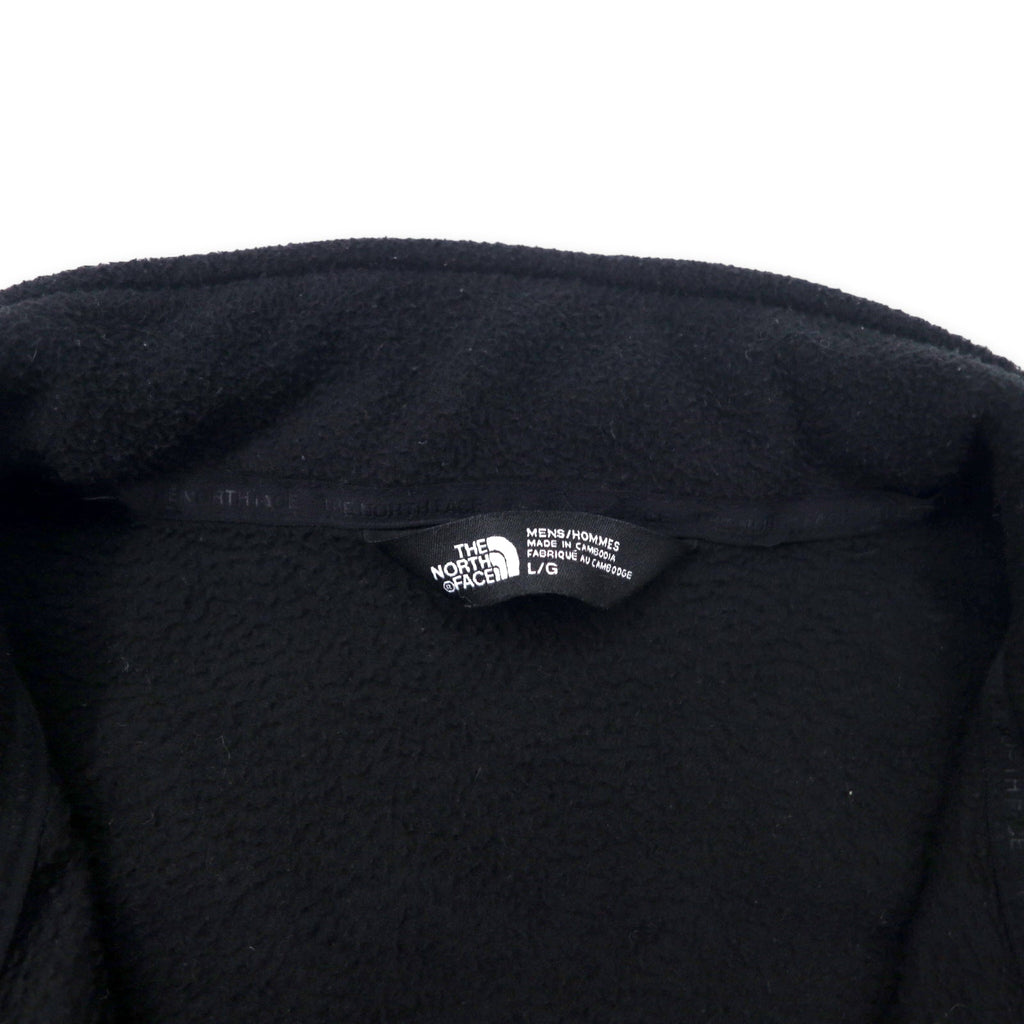 THE NORTH FACE Giacca in pile full-zip L Nera Poliestere Logo ricamato