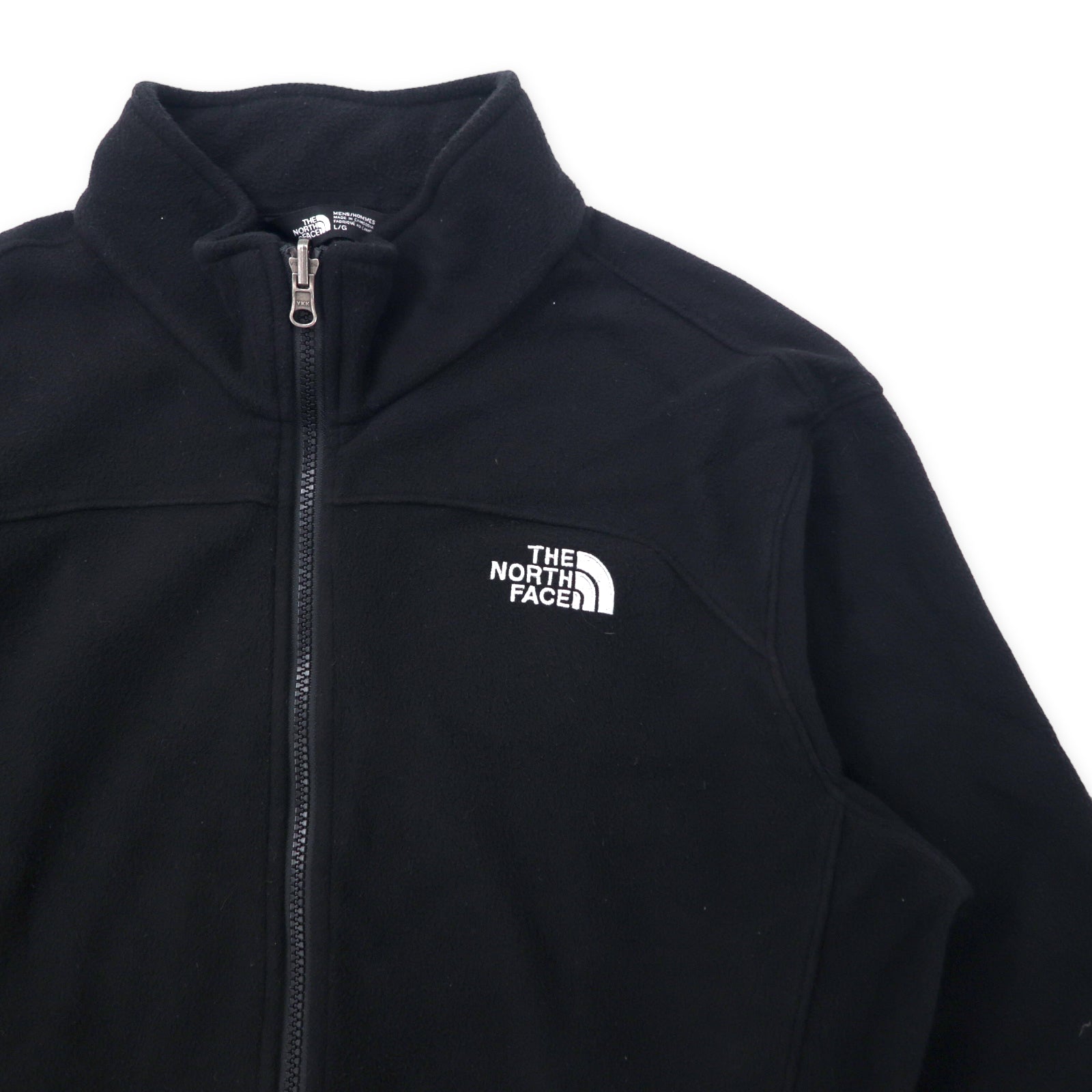 THE NORTH FACE Giacca in pile full-zip L Nera Poliestere Logo ricamato