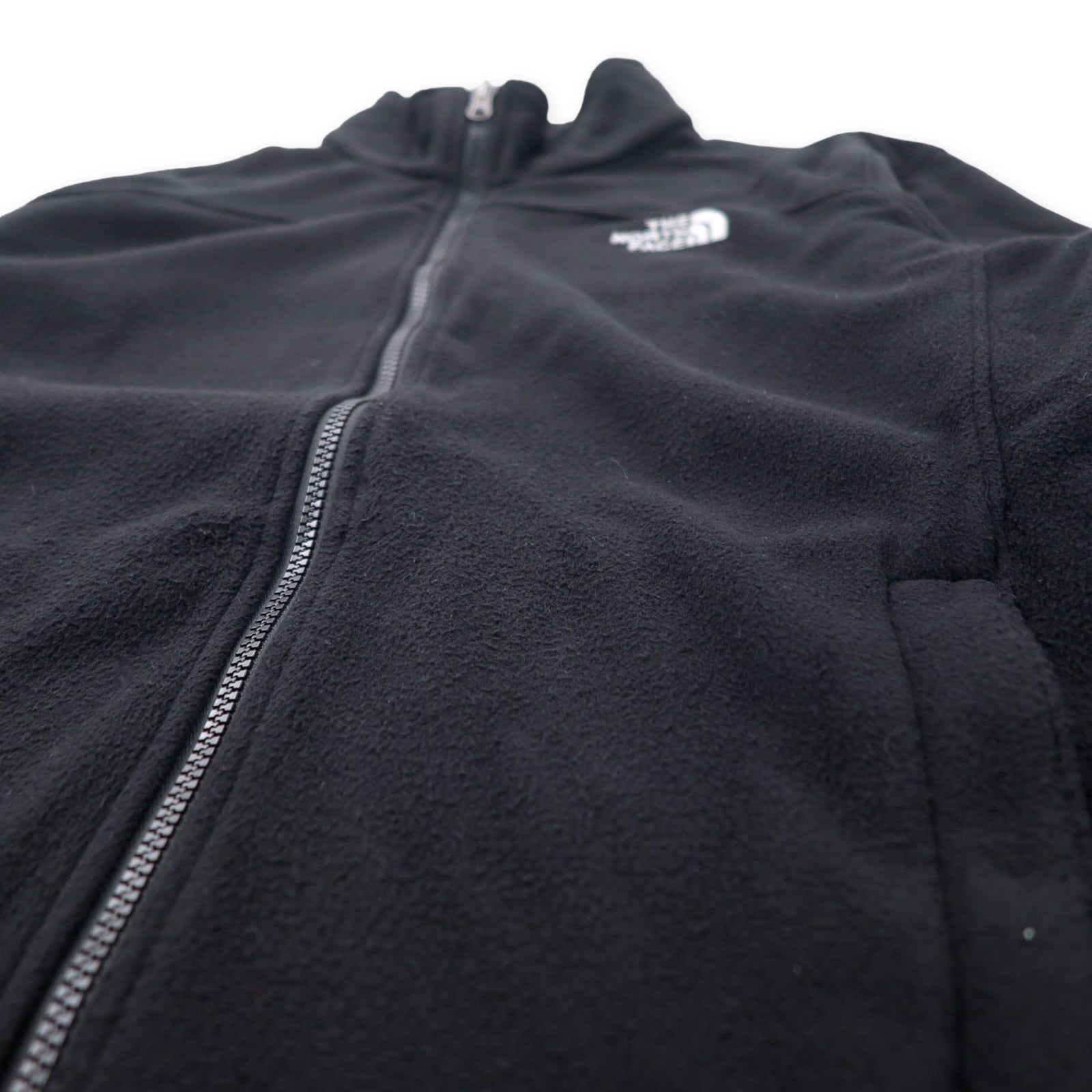 THE NORTH FACE Giacca in pile full-zip L Nera Poliestere Logo ricamato