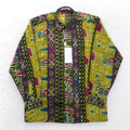 Vintage 90s Japan Made Native Shirt Roman Rominas 90年代 レトロ 総柄 ポリシャツ M マルチカラー ネイティブ 日本製 未使用品