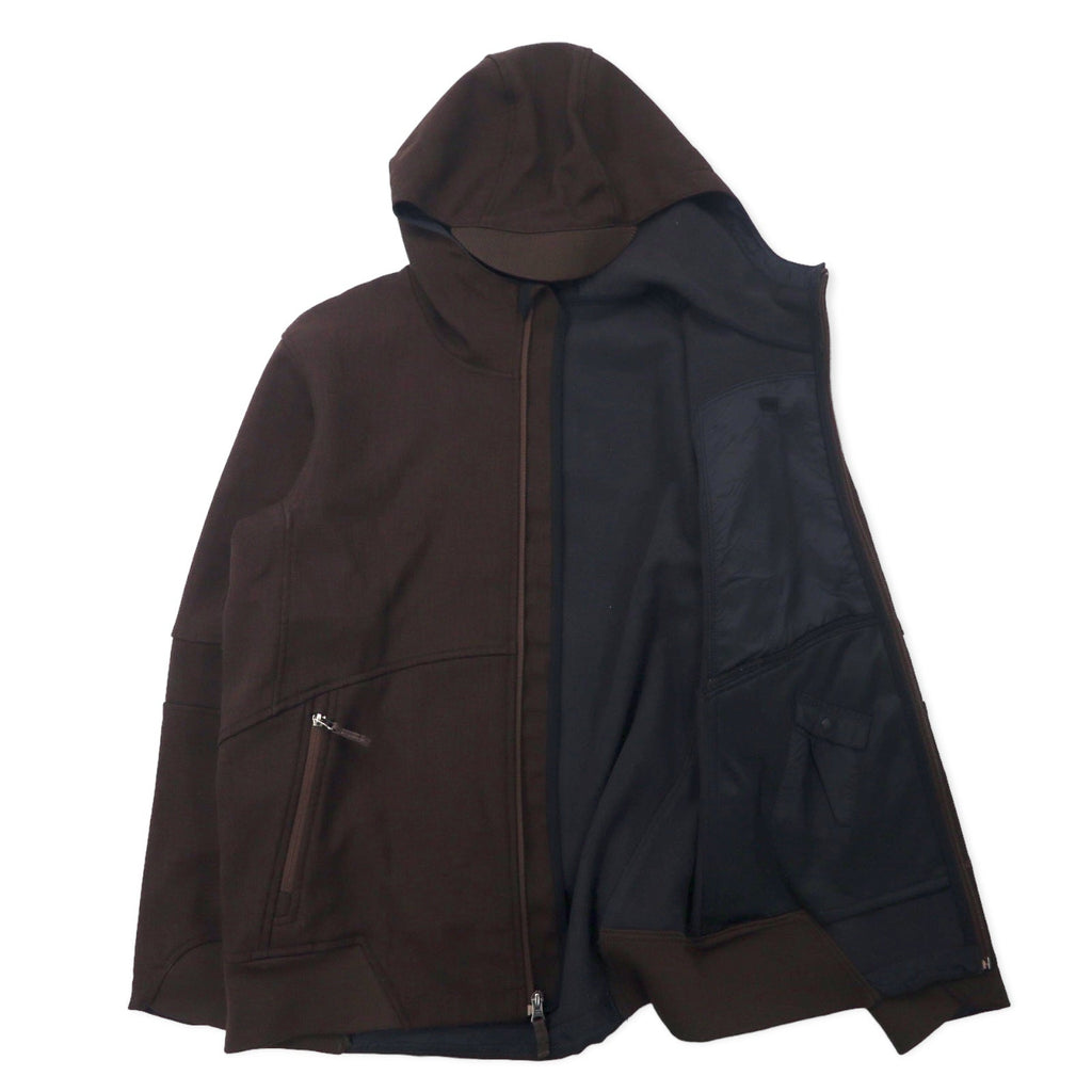 THE NORTH FACE エイペックス ソフトシェルジャケット フーディー M ブラウン ポリエステル フリースライナー ロゴ刺繍 TNF APEX