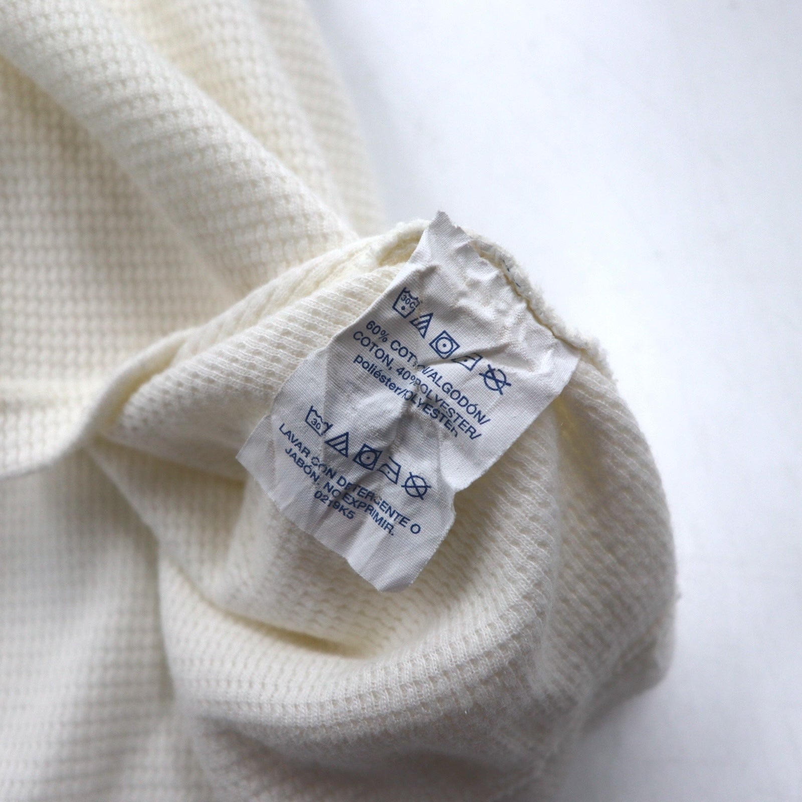 POLO RALPH LAUREN T-shirt termica a maniche lunghe con profili a costine L bianca tricolore USA POLO bandiera a stelle e strisce