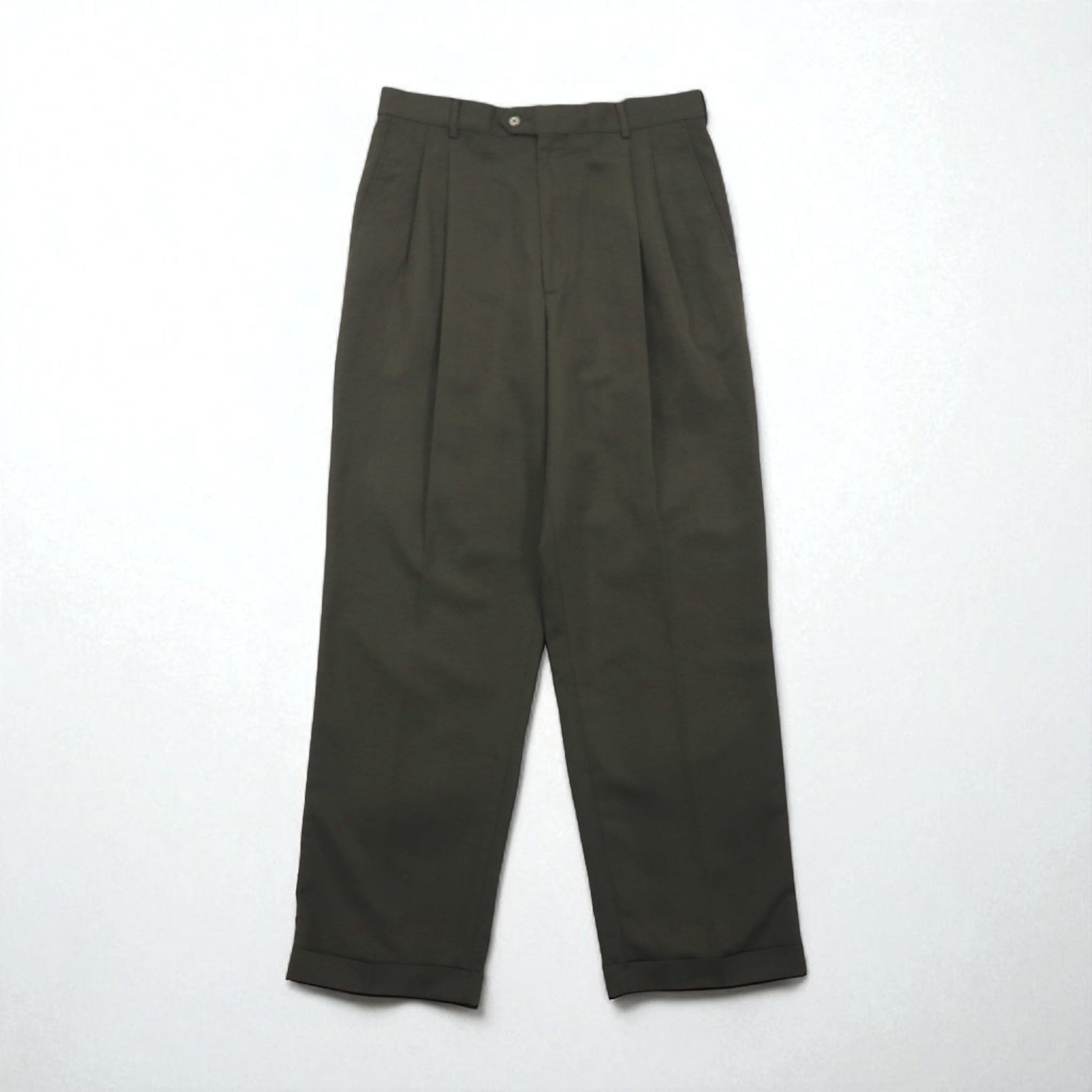 CHAPS RALPH LAUREN 90年代 2タック ワイド スラックスパンツ  L カーキ Trousers