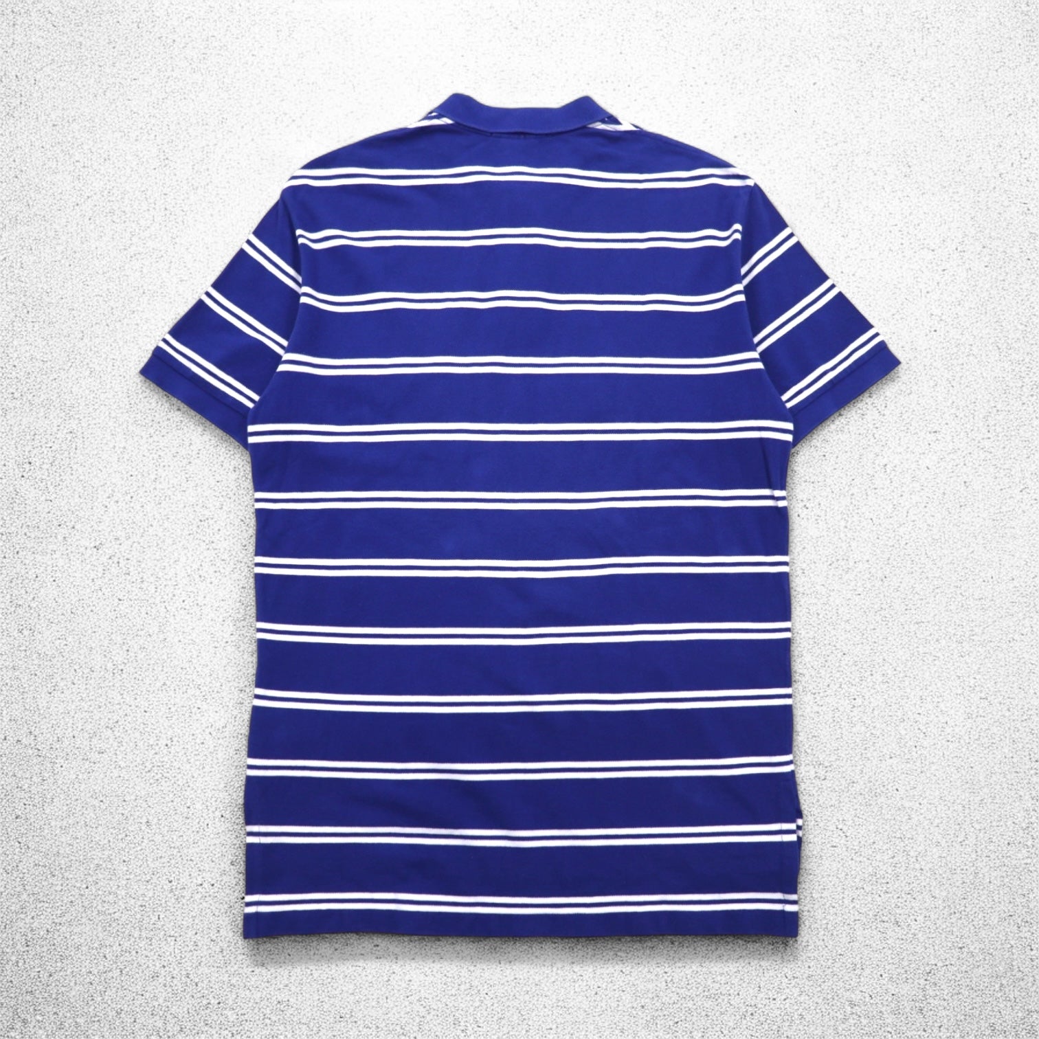 Polo by Ralph Lauren Polo a righe anni '90 M Blu Cotone Piquet Ricamo pony piccolo