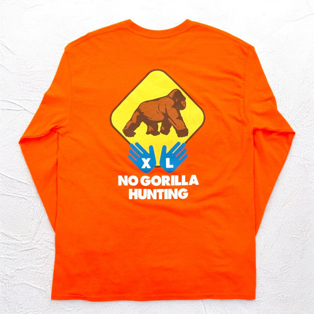 X-LARGE T-shirt a maniche lunghe con stampa logo L Arancione Cotone Stampa fronte-retro