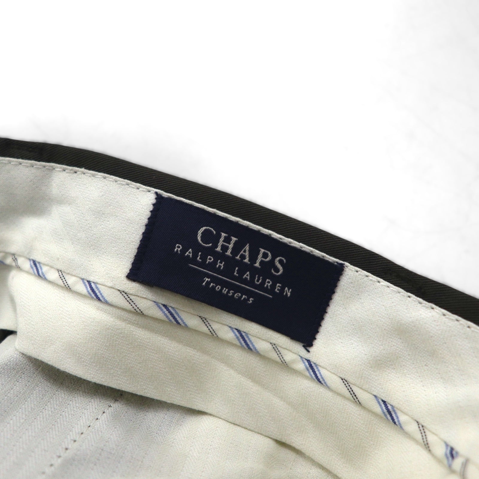 CHAPS RALPH LAUREN 90年代 2タック ワイド スラックスパンツ  L カーキ Trousers