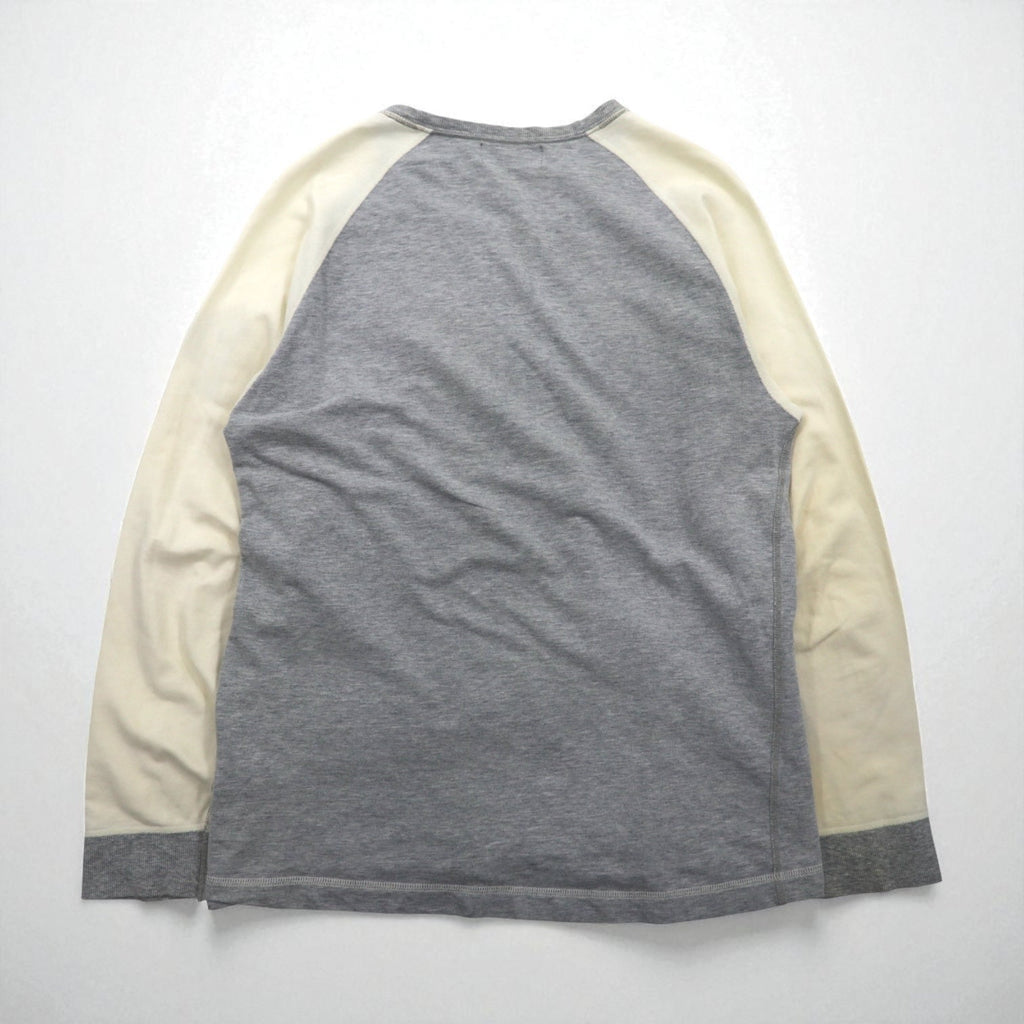 Polo Ralph Lauren 90年代 ライトウェイト 前V ラグラン スウェット トレーナー L グレー スモールポニー刺繡