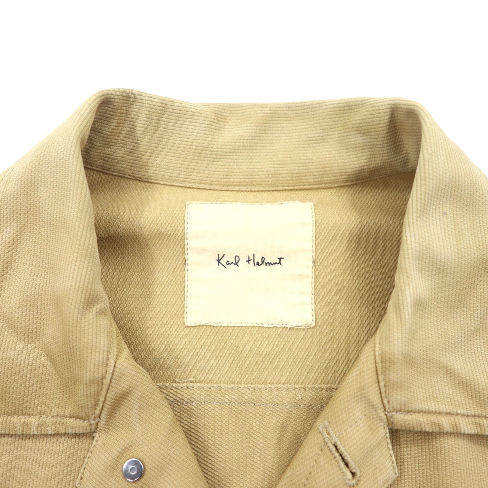 Karl Helmut (PINKHOUSE) Giacca trucker in velluto a coste M Beige Cotone con stemma Made in Japan