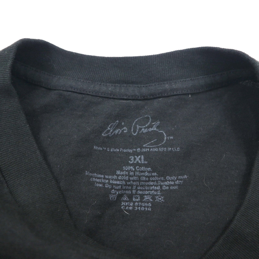 ELVIS PRESLEY Elvis Presley T-shirt da musicista 3XL nero cotone UNITED STATES TOUR 1976