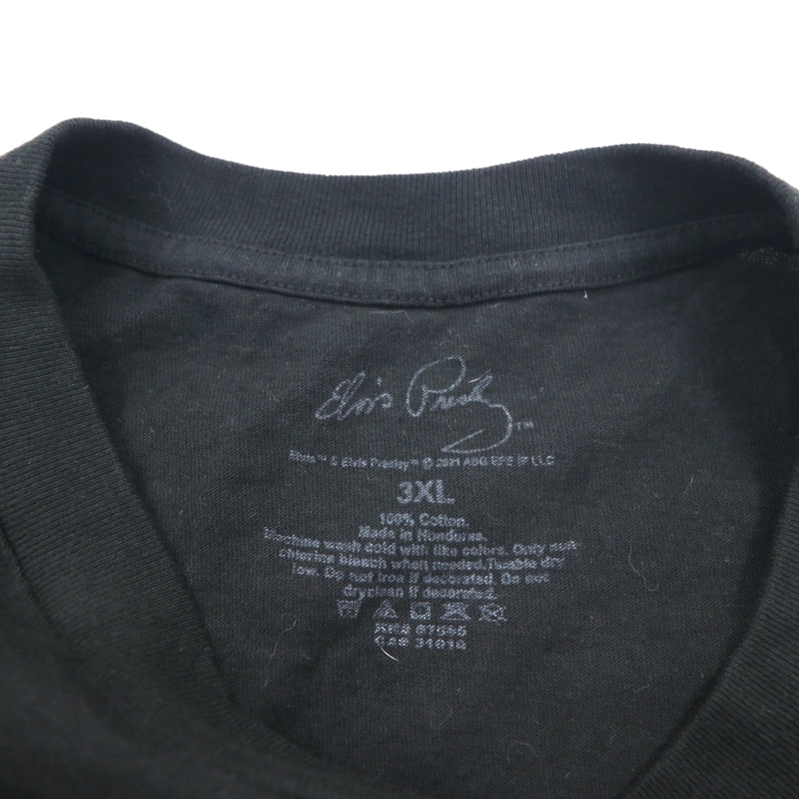 ELVIS PRESLEY Elvis Presley T-shirt da musicista 3XL nero cotone UNITED STATES TOUR 1976