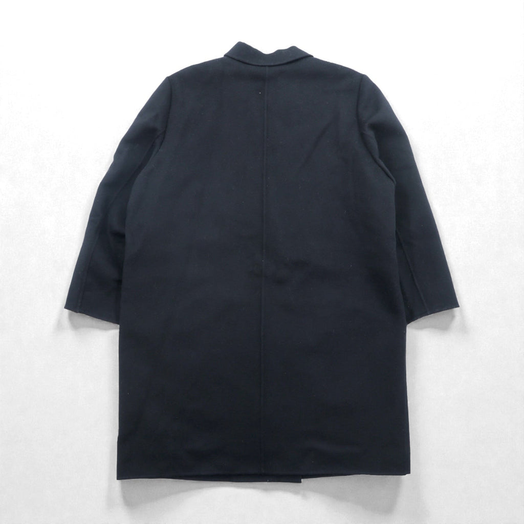 DAKS 日本製 カシミア ダブルブレスト チェスターコート XL ブラック サテン裏地 スカーフ 総柄 未使用品