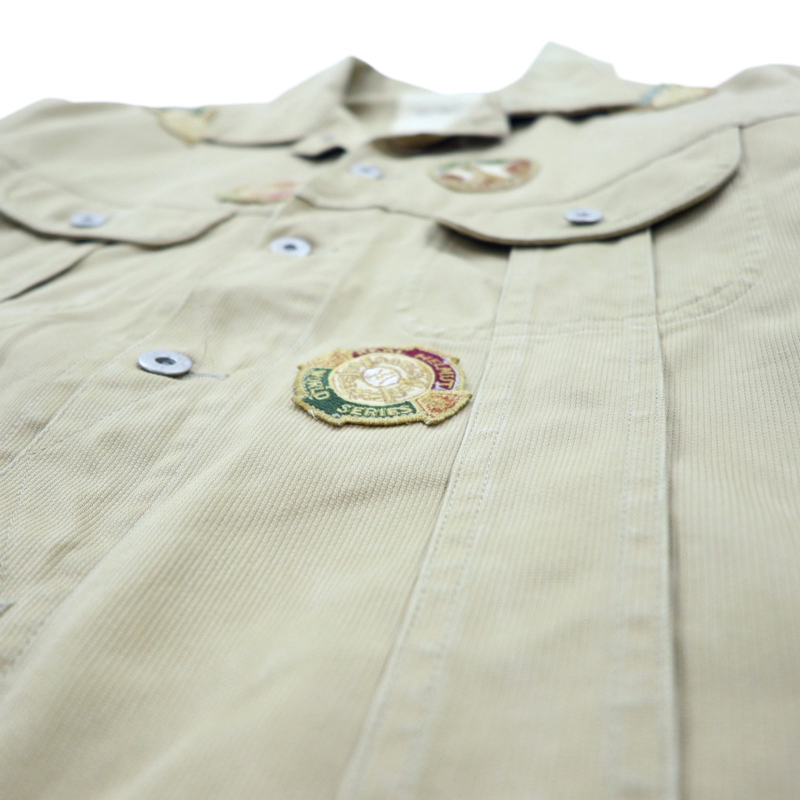 Karl Helmut (PINKHOUSE) Giacca trucker in velluto a coste M Beige Cotone con stemma Made in Japan