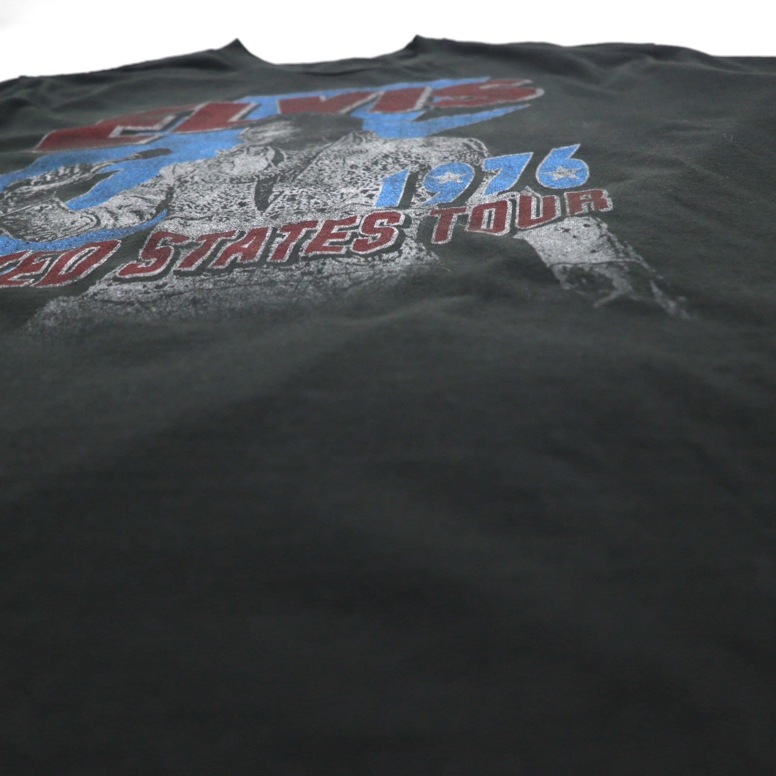 ELVIS PRESLEY Elvis Presley T-shirt da musicista 3XL nero cotone UNITED STATES TOUR 1976