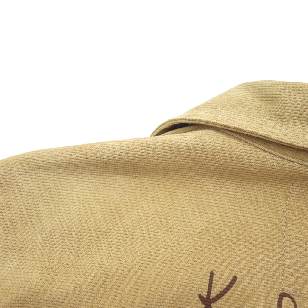 Karl Helmut (PINKHOUSE) Giacca trucker in velluto a coste M Beige Cotone con stemma Made in Japan