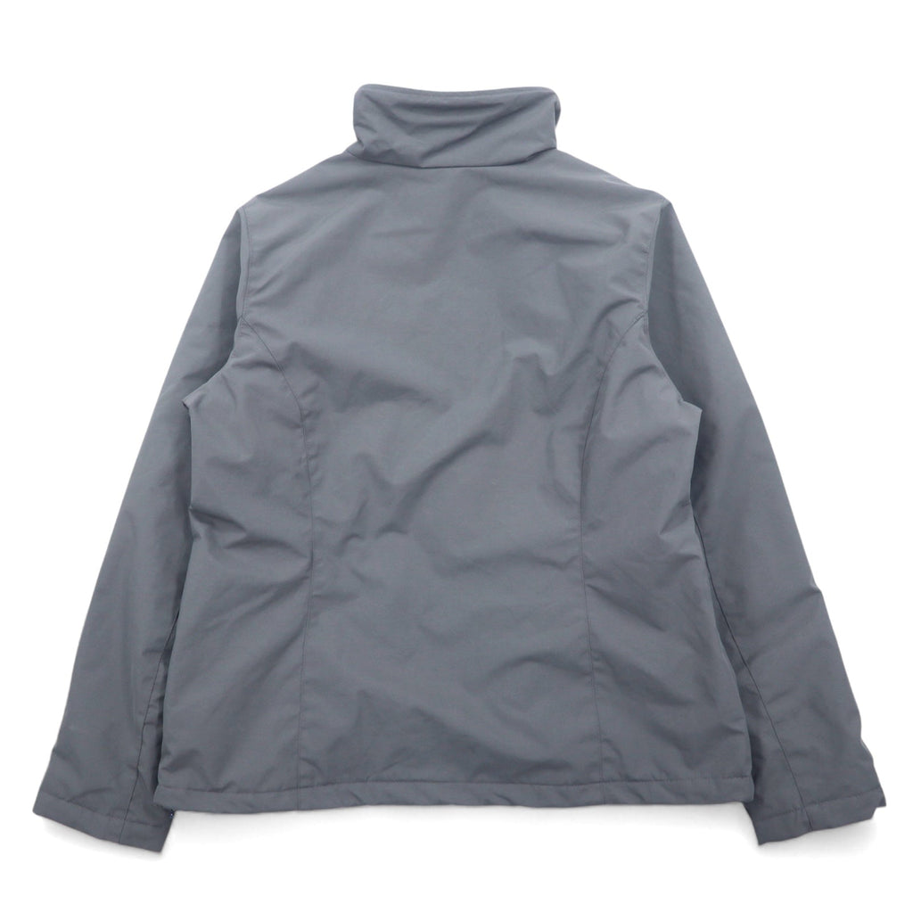 LANDS'END Giacca con fodera in pile Giacca a vento in nylon M Grigio Nylon Coulisse Impermeabile OEKO-TEX