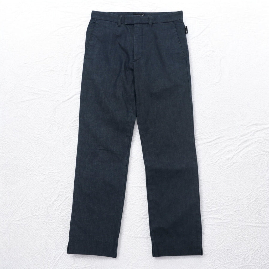 agnes b. homme Pantaloni in denim con pinces S indaco blu elasticizzati Made in Lituania