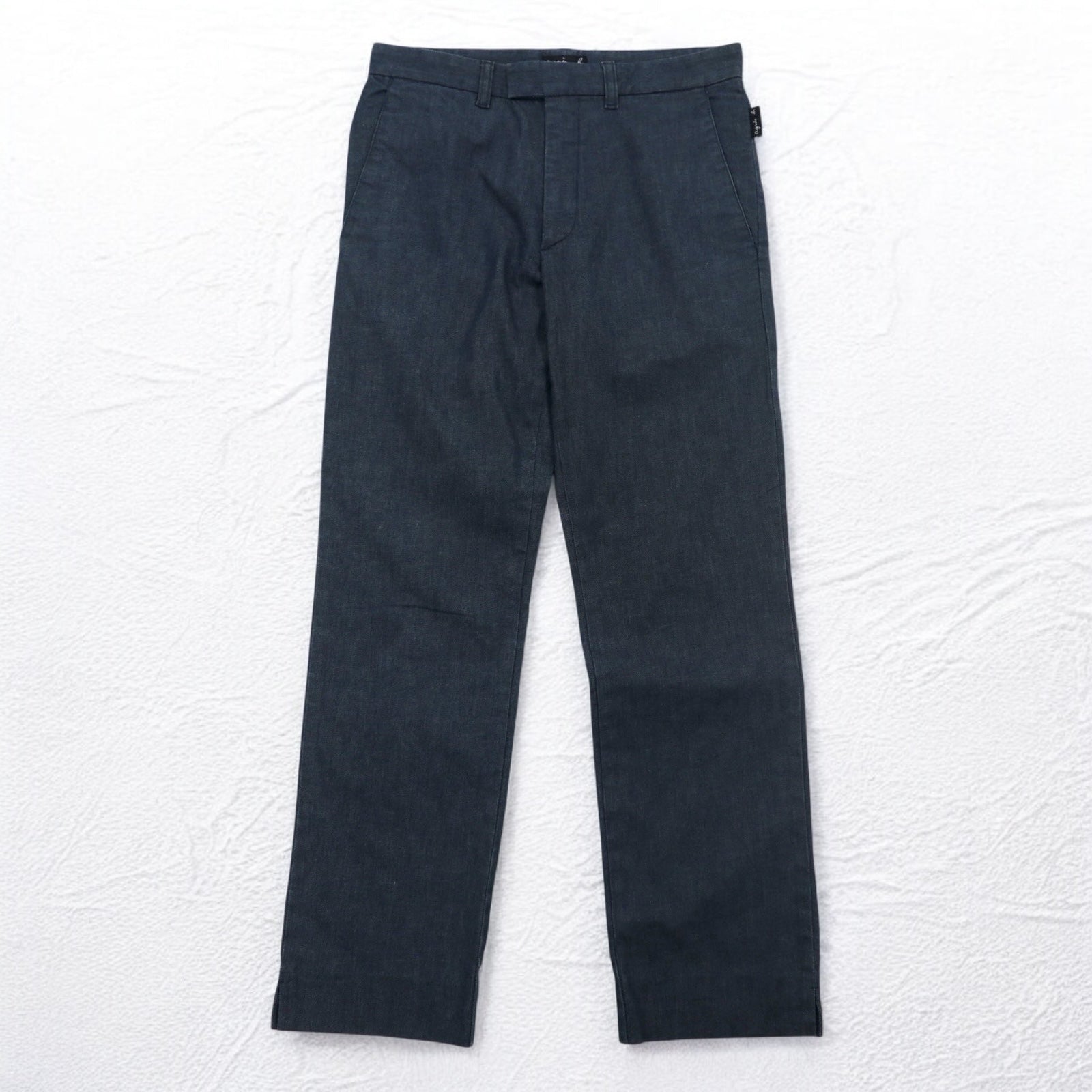 agnes b. homme Pantaloni in denim con pinces S indaco blu elasticizzati Made in Lituania