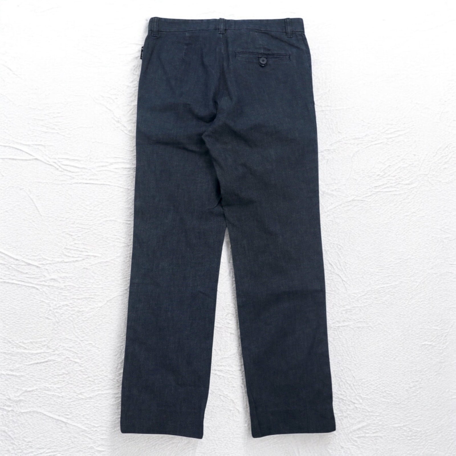 agnes b. homme Pantaloni in denim con pinces S indaco blu elasticizzati Made in Lituania