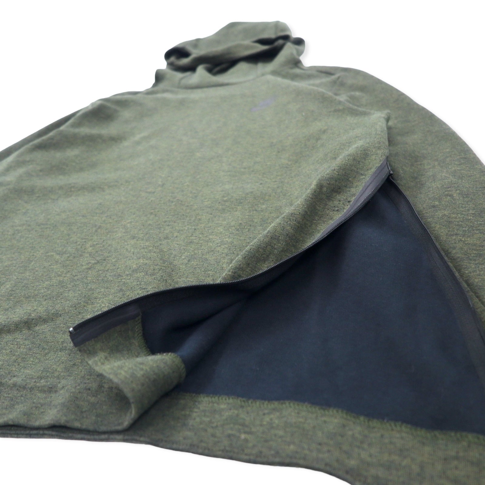 NIKE Tech Fleece Pullover Hoodie M cachi cotone spacchi laterali 832116-331