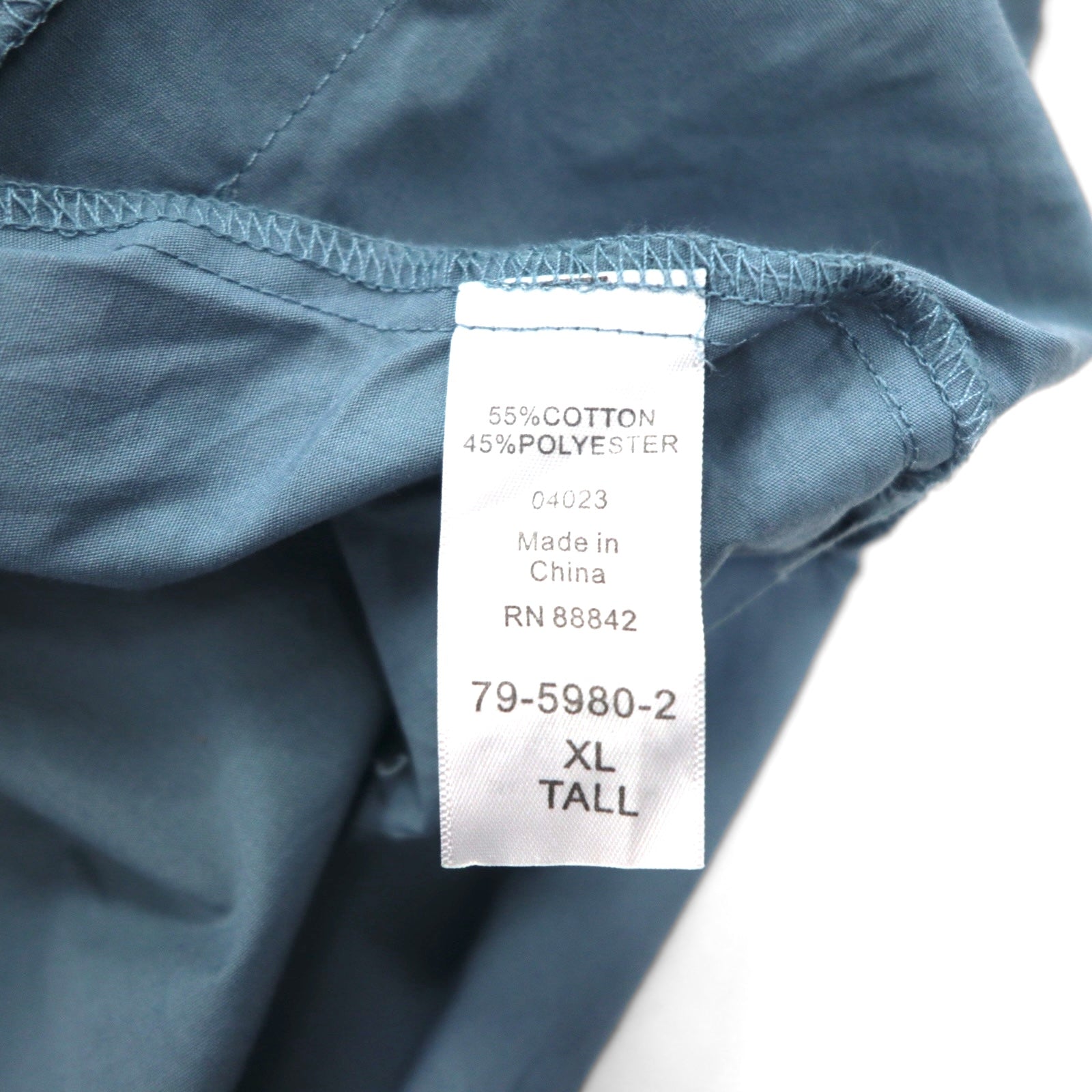 Camicia cubana KS island aperta sul davanti, colletto aperto, taglia XL, grigia, poliestere cotone ricamata