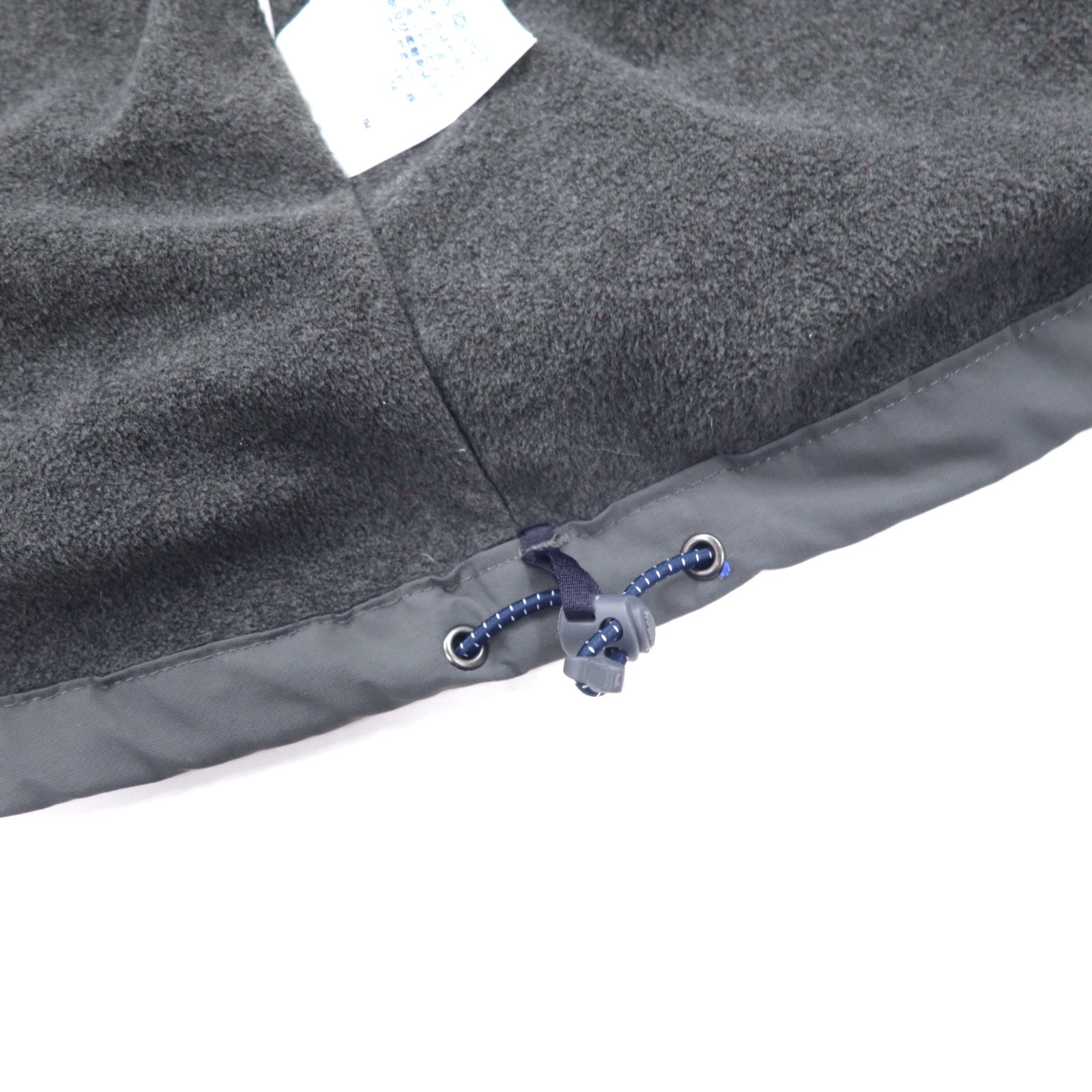 LANDS'END Giacca con fodera in pile Giacca a vento in nylon M Grigio Nylon Coulisse Impermeabile OEKO-TEX