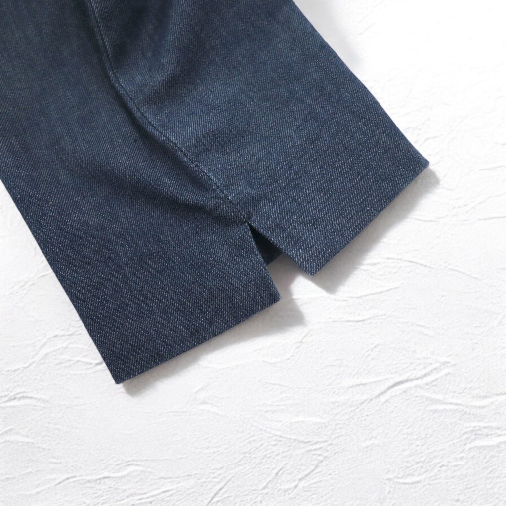 agnes b. homme Pantaloni in denim con pinces S indaco blu elasticizzati Made in Lituania