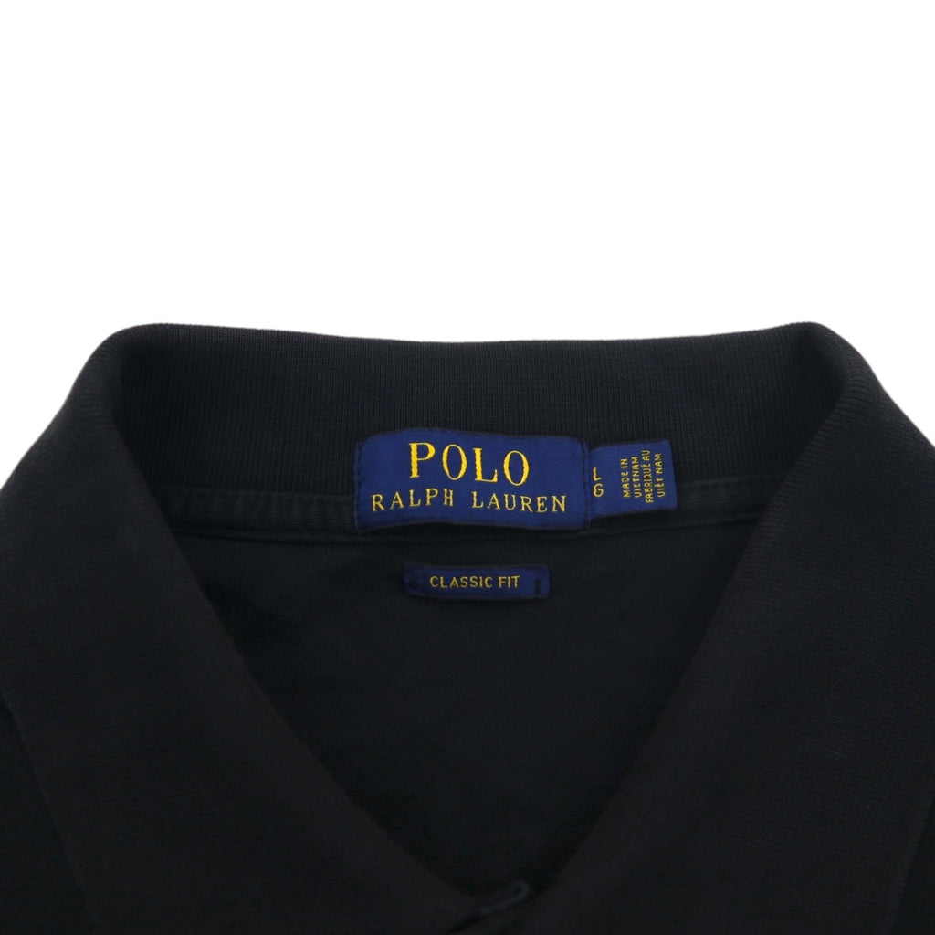 POLO RALPH LAUREN クラシックフィット CLASSIC FIT ポロシャツ L ブラック コットン スモールポニー刺繍