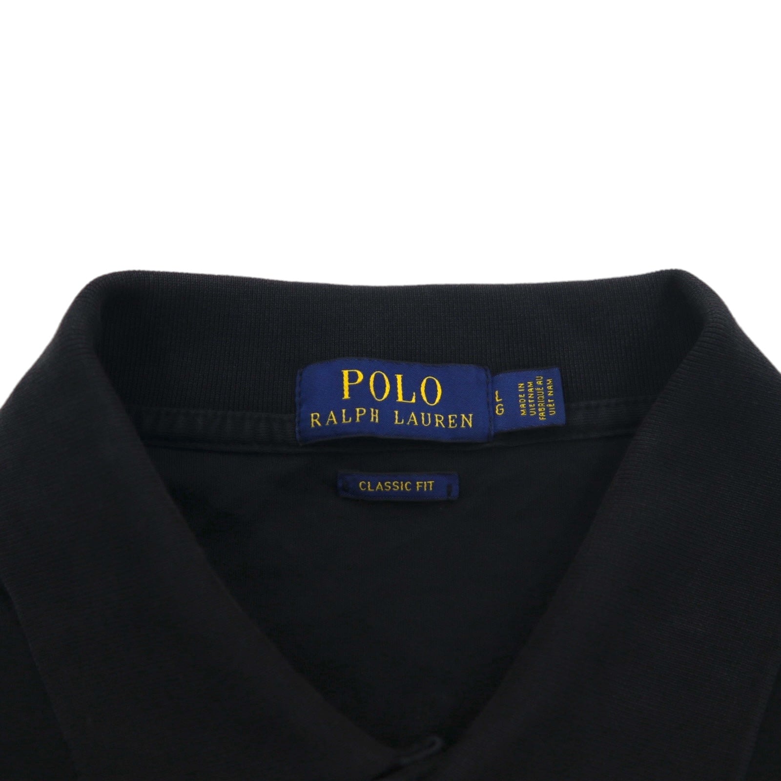 POLO RALPH LAUREN クラシックフィット CLASSIC FIT ポロシャツ L ブラック コットン スモールポニー刺繍