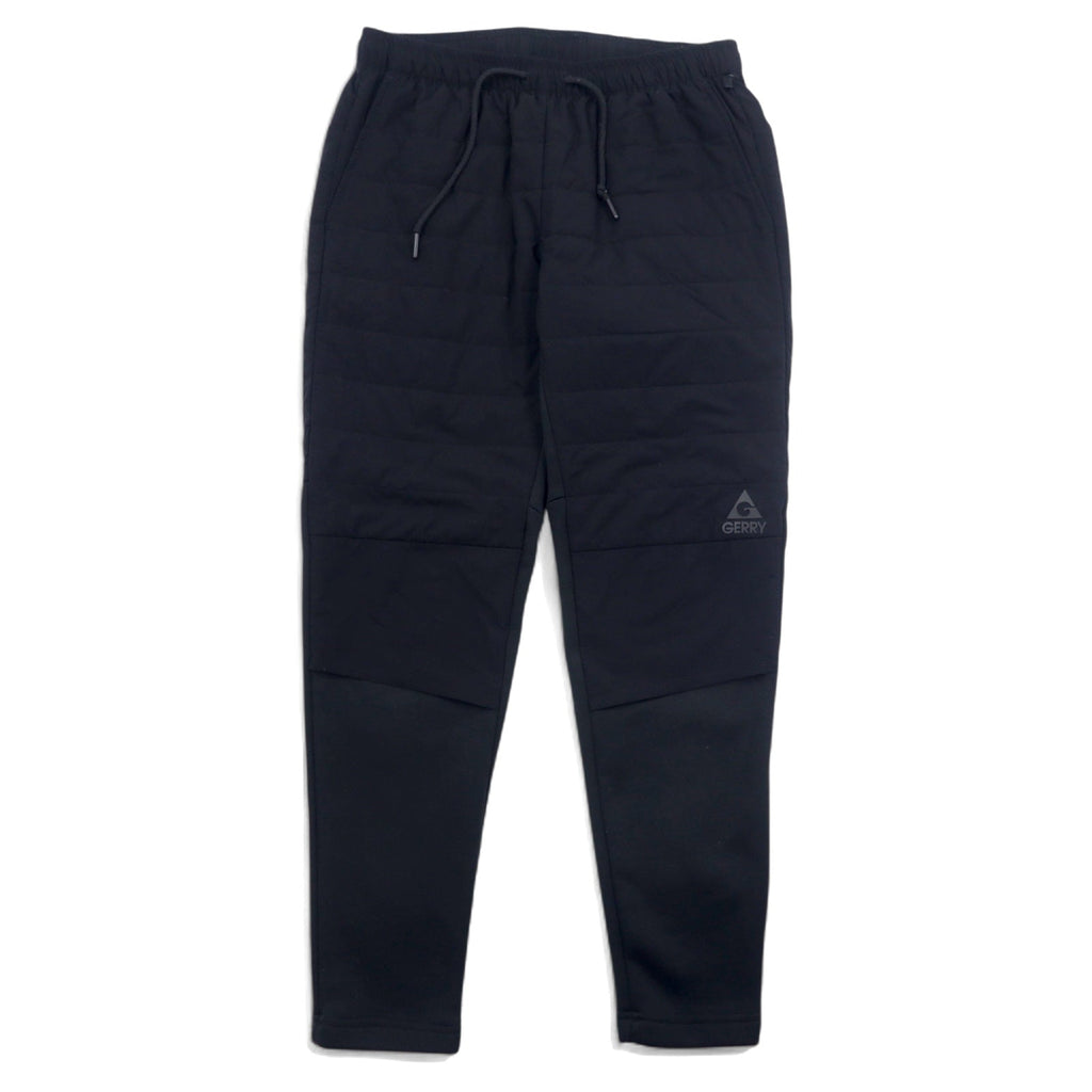 GERRY Pantaloni da jogging imbottiti in poliestere elasticizzato Pantaloni in piuma L Nero Poliestere Imbottitura elasticizzata Idrorepellente