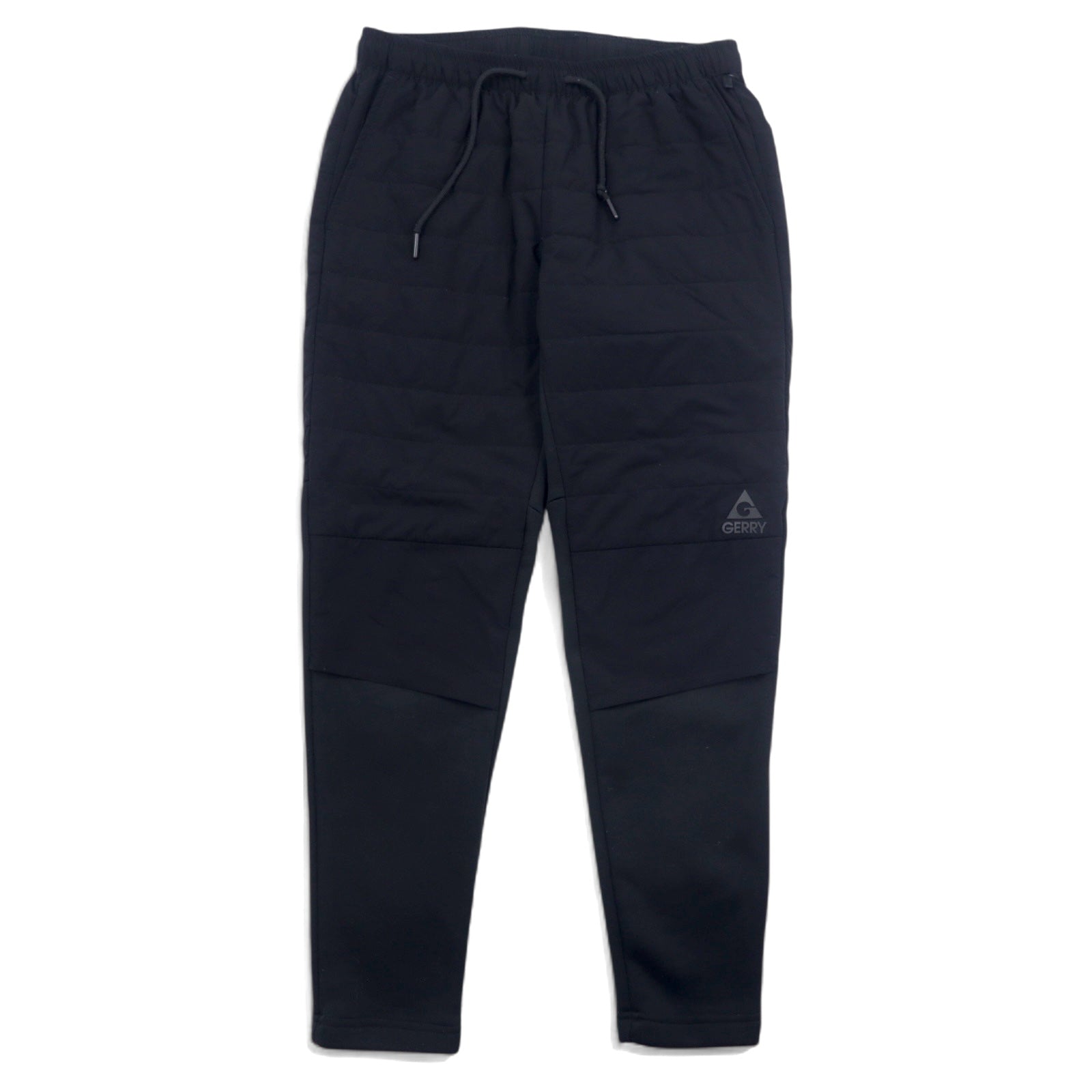 GERRY Pantaloni da jogging imbottiti in poliestere elasticizzato Pantaloni in piuma L Nero Poliestere Imbottitura elasticizzata Idrorepellente