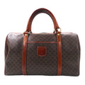 CELINE Borsa mini Boston Macadam Made in Italy Marrone PVC Pelle M10 Vintage