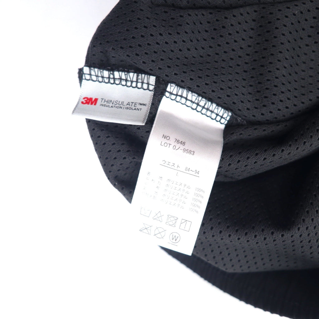 GERRY Pantaloni da jogging imbottiti in poliestere elasticizzato Pantaloni in piuma L Nero Poliestere Imbottitura elasticizzata Idrorepellente
